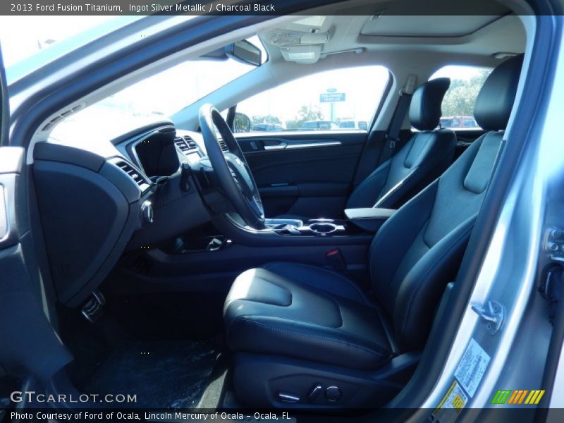 Ingot Silver Metallic / Charcoal Black 2013 Ford Fusion Titanium