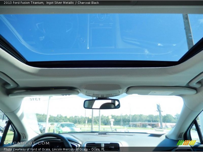 Ingot Silver Metallic / Charcoal Black 2013 Ford Fusion Titanium