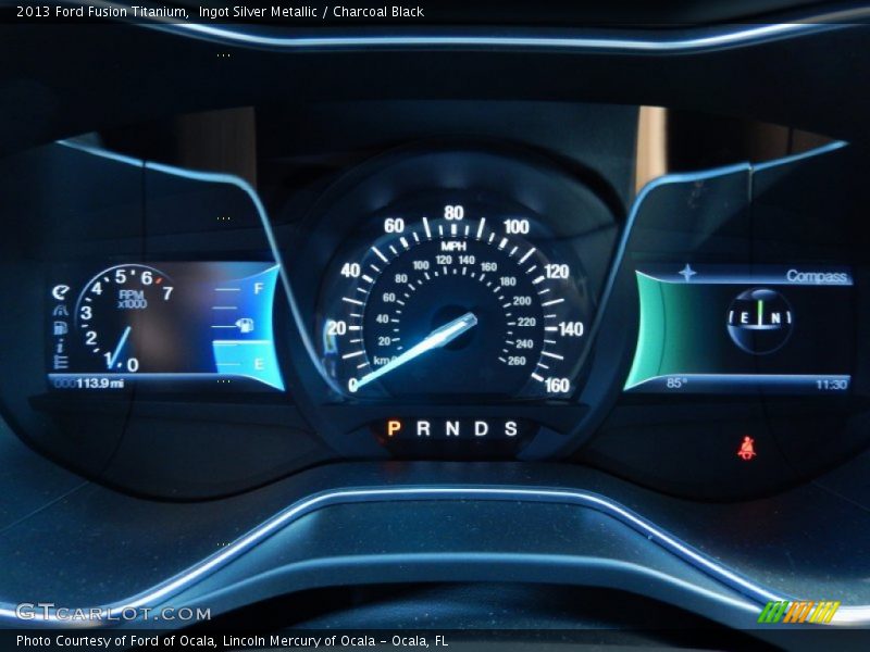 Ingot Silver Metallic / Charcoal Black 2013 Ford Fusion Titanium
