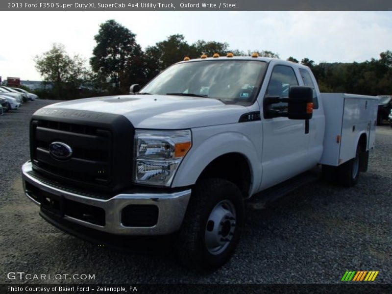 Oxford White / Steel 2013 Ford F350 Super Duty XL SuperCab 4x4 Utility Truck