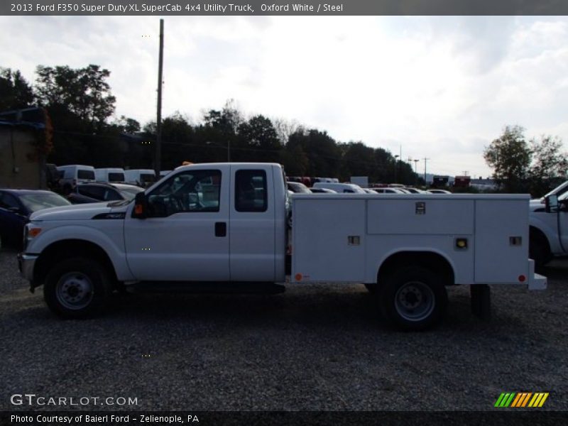 Oxford White / Steel 2013 Ford F350 Super Duty XL SuperCab 4x4 Utility Truck