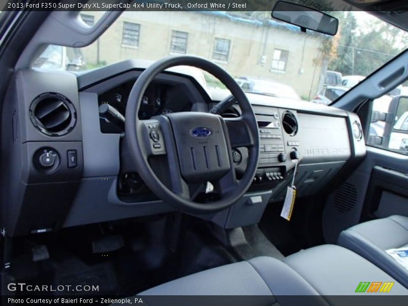 Oxford White / Steel 2013 Ford F350 Super Duty XL SuperCab 4x4 Utility Truck