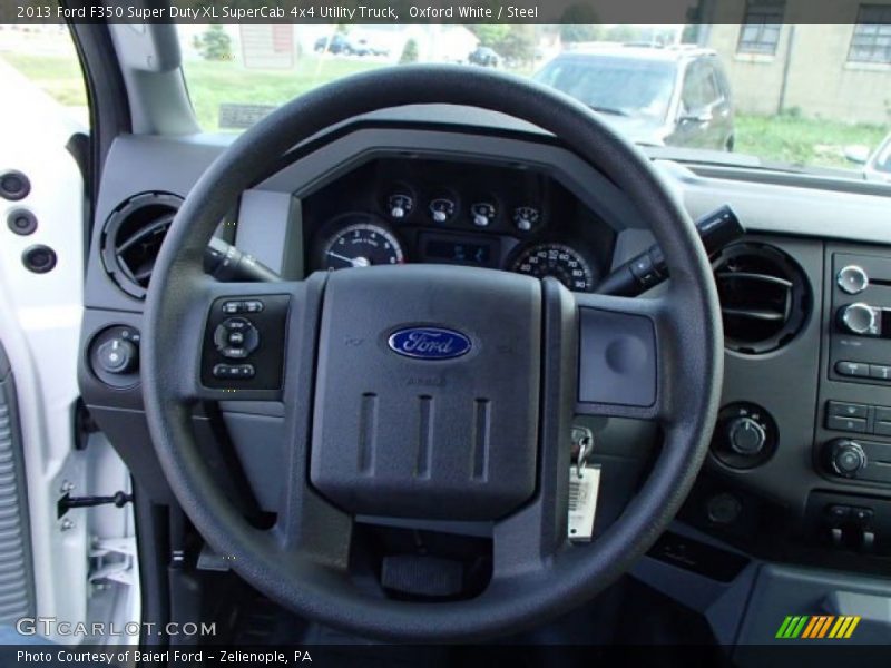 Oxford White / Steel 2013 Ford F350 Super Duty XL SuperCab 4x4 Utility Truck