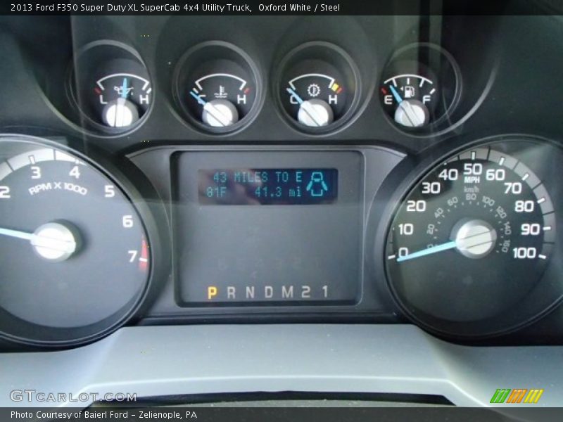Oxford White / Steel 2013 Ford F350 Super Duty XL SuperCab 4x4 Utility Truck