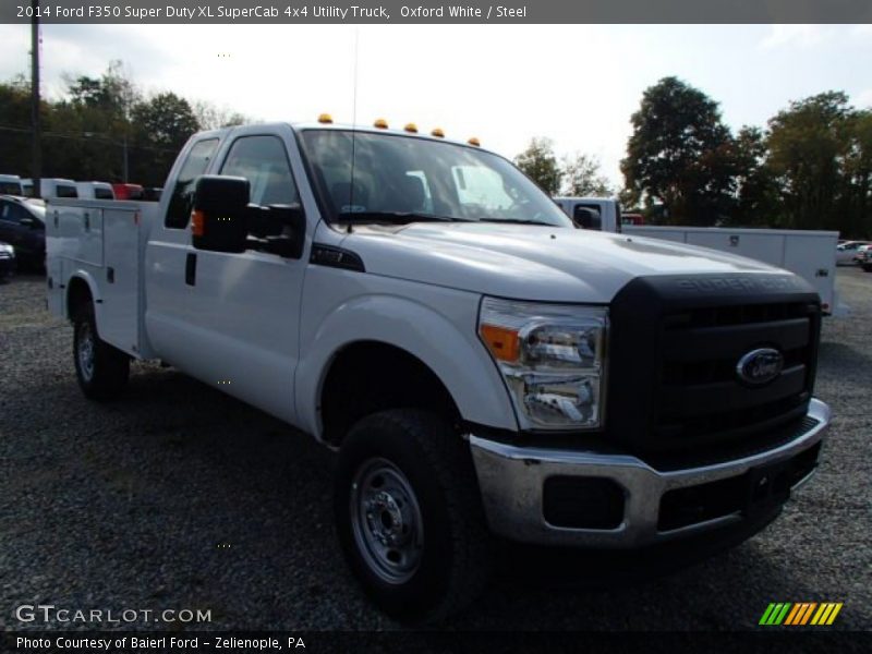 Oxford White / Steel 2014 Ford F350 Super Duty XL SuperCab 4x4 Utility Truck