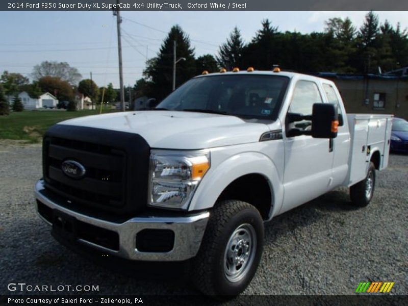 Oxford White / Steel 2014 Ford F350 Super Duty XL SuperCab 4x4 Utility Truck