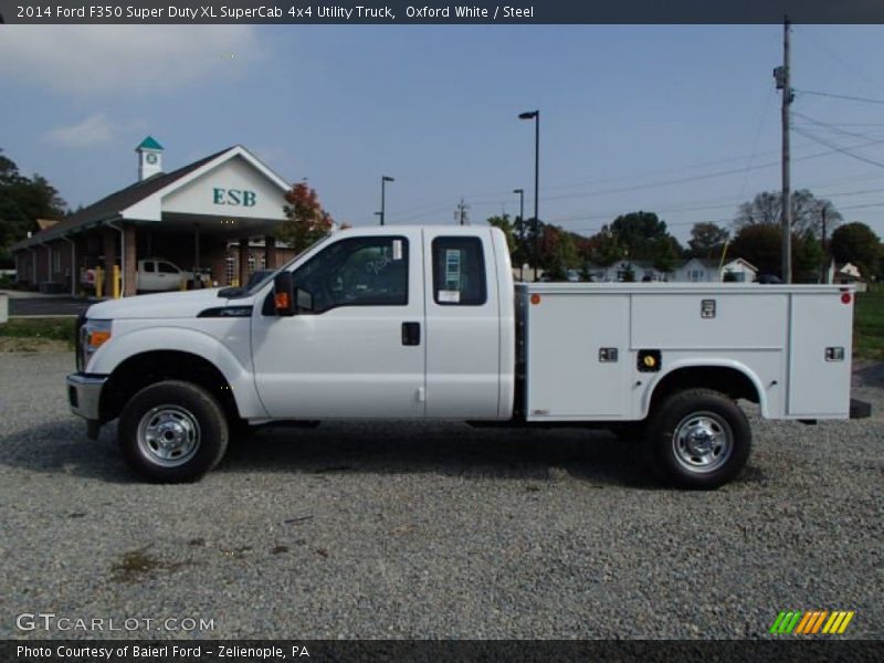 Oxford White / Steel 2014 Ford F350 Super Duty XL SuperCab 4x4 Utility Truck