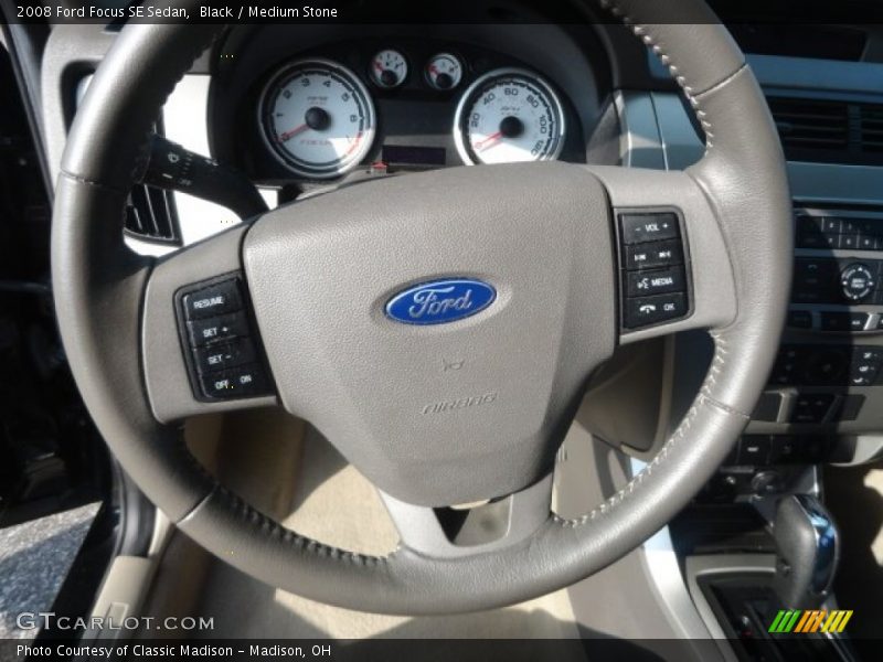Black / Medium Stone 2008 Ford Focus SE Sedan
