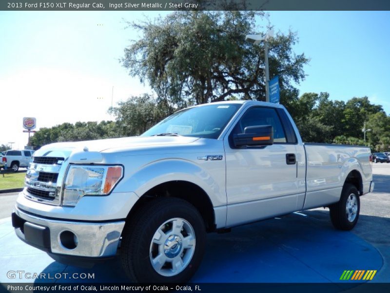 Ingot Silver Metallic / Steel Gray 2013 Ford F150 XLT Regular Cab
