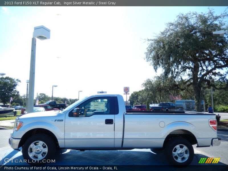 Ingot Silver Metallic / Steel Gray 2013 Ford F150 XLT Regular Cab