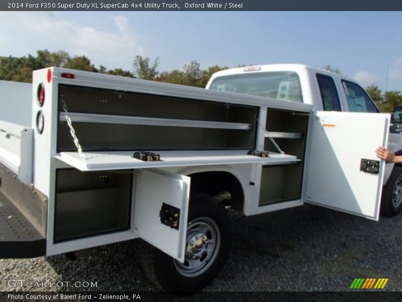 Oxford White / Steel 2014 Ford F350 Super Duty XL SuperCab 4x4 Utility Truck