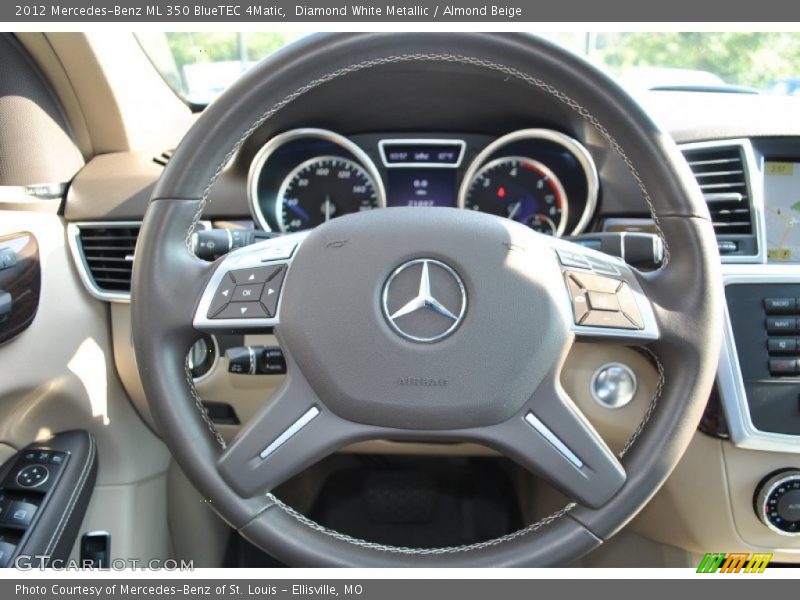 Diamond White Metallic / Almond Beige 2012 Mercedes-Benz ML 350 BlueTEC 4Matic