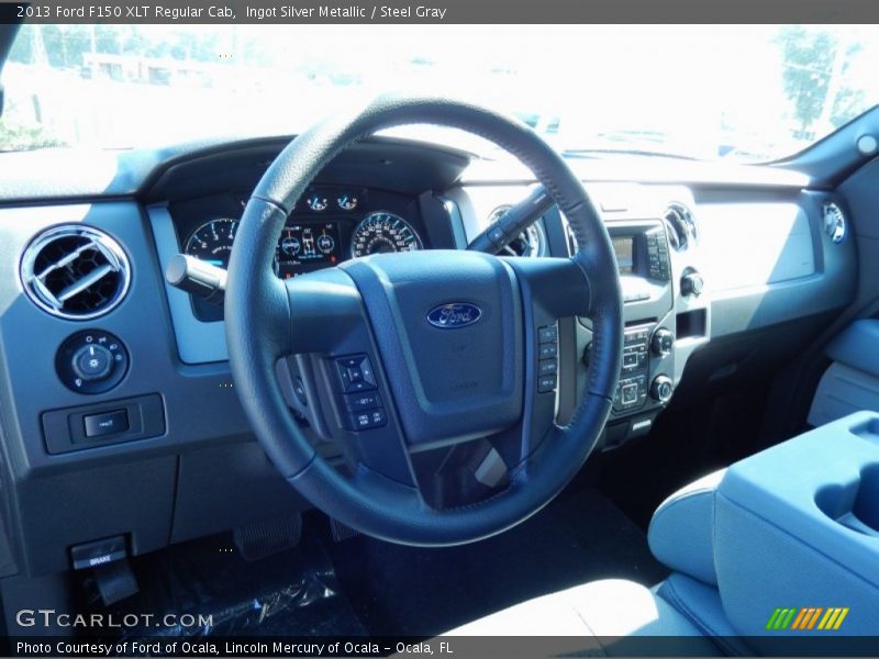 Ingot Silver Metallic / Steel Gray 2013 Ford F150 XLT Regular Cab
