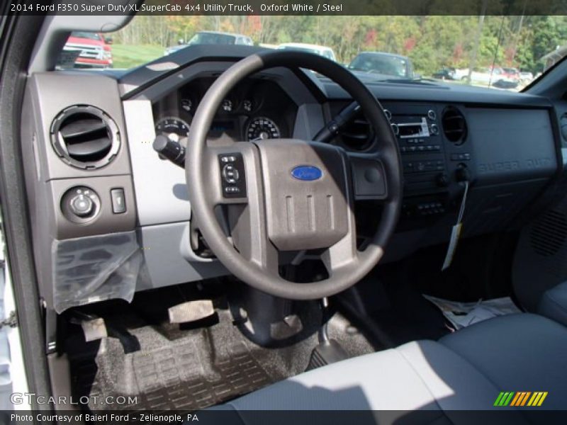 Oxford White / Steel 2014 Ford F350 Super Duty XL SuperCab 4x4 Utility Truck
