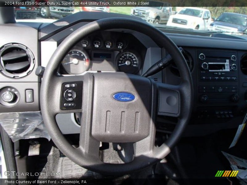 Oxford White / Steel 2014 Ford F350 Super Duty XL SuperCab 4x4 Utility Truck