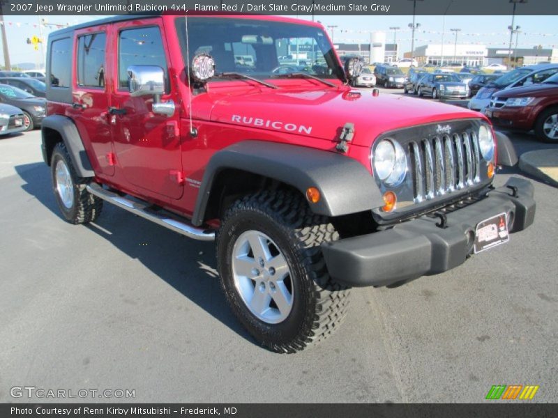 Flame Red / Dark Slate Gray/Medium Slate Gray 2007 Jeep Wrangler Unlimited Rubicon 4x4