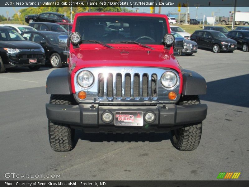 Flame Red / Dark Slate Gray/Medium Slate Gray 2007 Jeep Wrangler Unlimited Rubicon 4x4