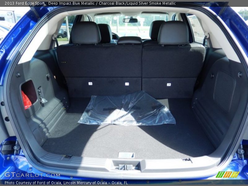 Deep Impact Blue Metallic / Charcoal Black/Liquid Silver Smoke Metallic 2013 Ford Edge Sport