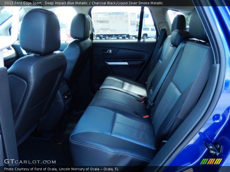 Deep Impact Blue Metallic / Charcoal Black/Liquid Silver Smoke Metallic 2013 Ford Edge Sport