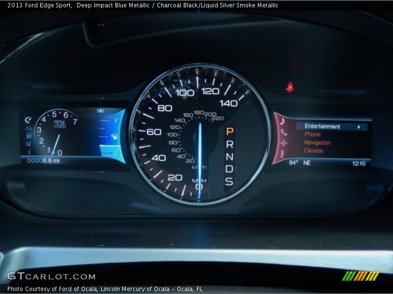 Deep Impact Blue Metallic / Charcoal Black/Liquid Silver Smoke Metallic 2013 Ford Edge Sport