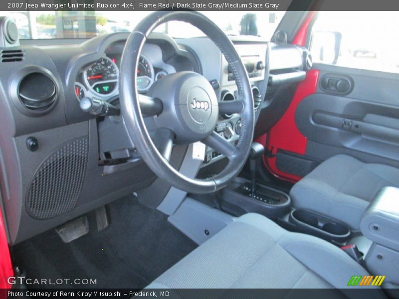 Flame Red / Dark Slate Gray/Medium Slate Gray 2007 Jeep Wrangler Unlimited Rubicon 4x4