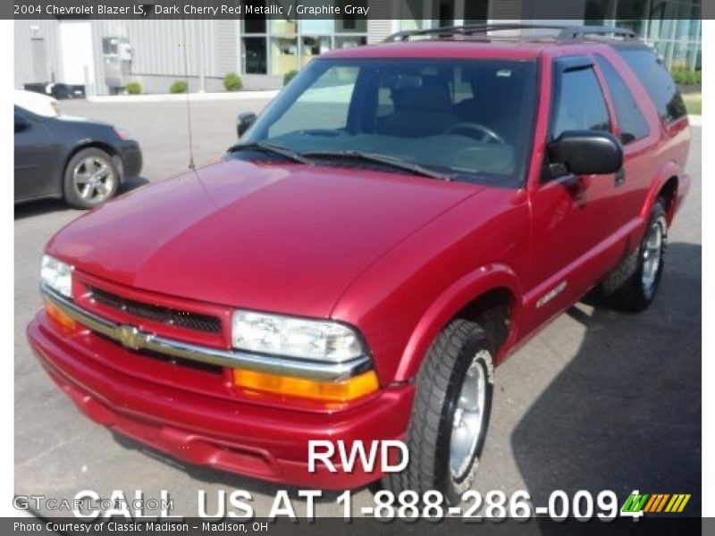 Dark Cherry Red Metallic / Graphite Gray 2004 Chevrolet Blazer LS