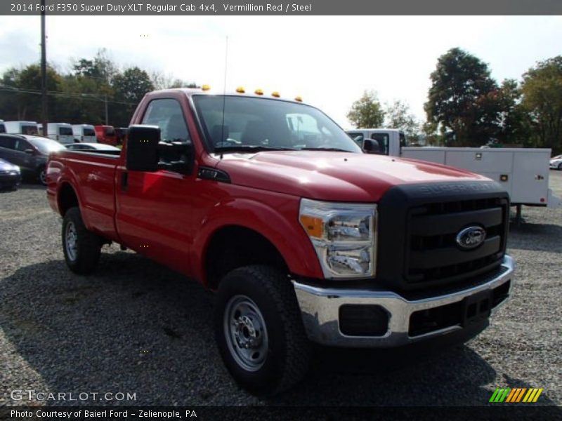 Vermillion Red / Steel 2014 Ford F350 Super Duty XLT Regular Cab 4x4