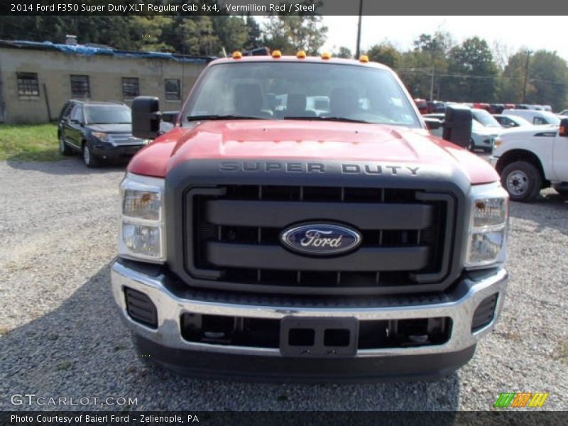 Vermillion Red / Steel 2014 Ford F350 Super Duty XLT Regular Cab 4x4