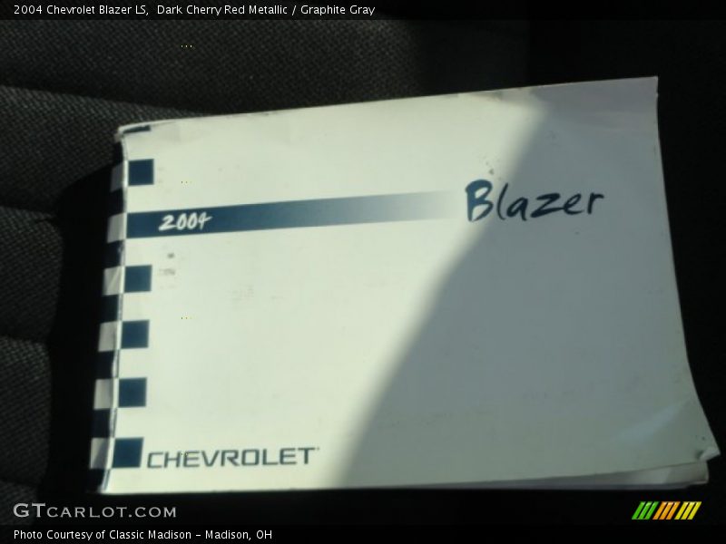 Dark Cherry Red Metallic / Graphite Gray 2004 Chevrolet Blazer LS