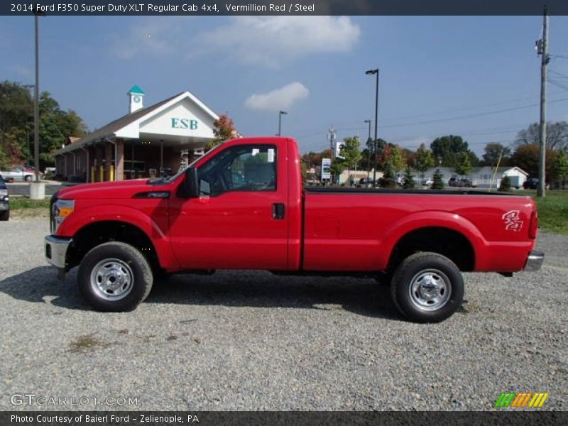 Vermillion Red / Steel 2014 Ford F350 Super Duty XLT Regular Cab 4x4