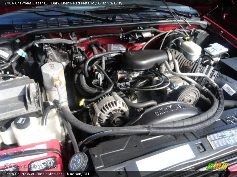 Dark Cherry Red Metallic / Graphite Gray 2004 Chevrolet Blazer LS