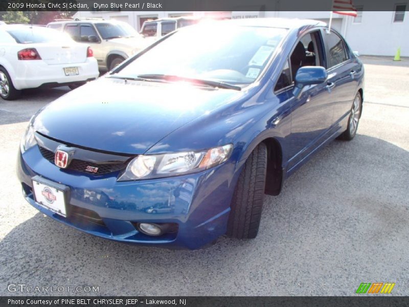 Dyno Blue Pearl / Black 2009 Honda Civic Si Sedan