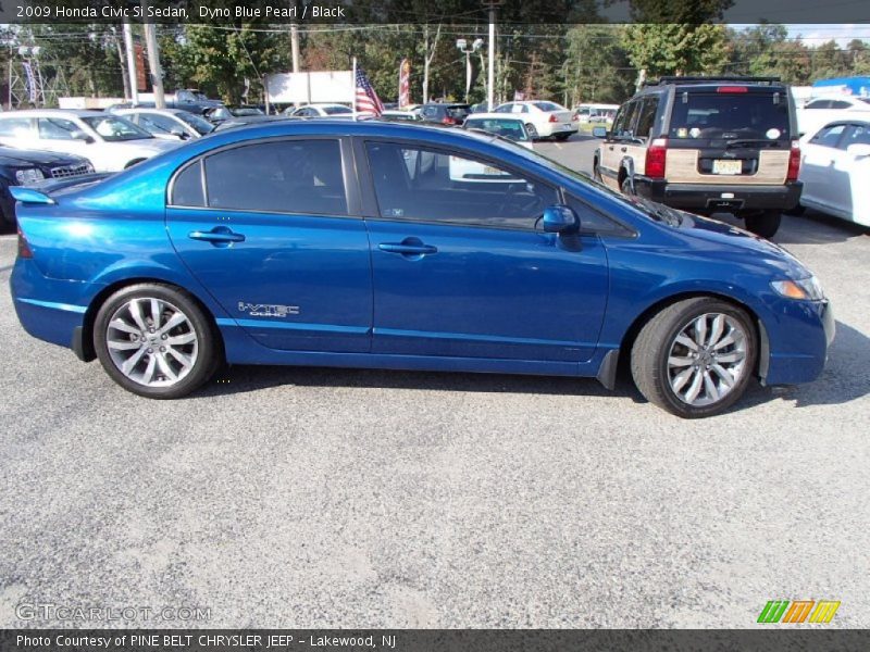 Dyno Blue Pearl / Black 2009 Honda Civic Si Sedan