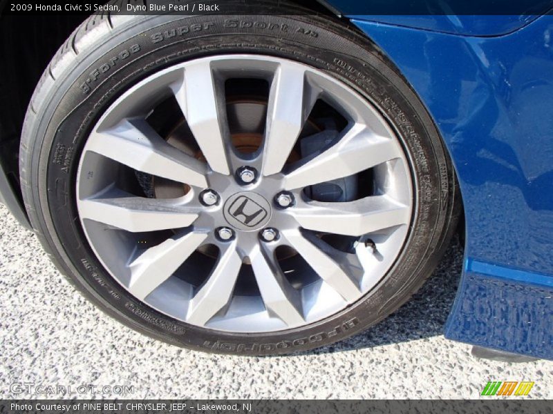 Dyno Blue Pearl / Black 2009 Honda Civic Si Sedan