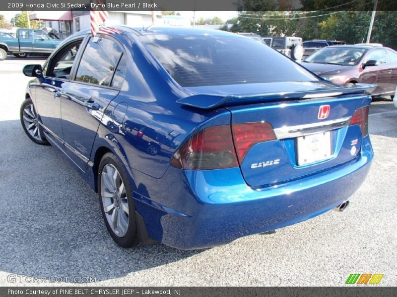 Dyno Blue Pearl / Black 2009 Honda Civic Si Sedan