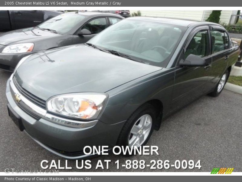 Medium Gray Metallic / Gray 2005 Chevrolet Malibu LS V6 Sedan