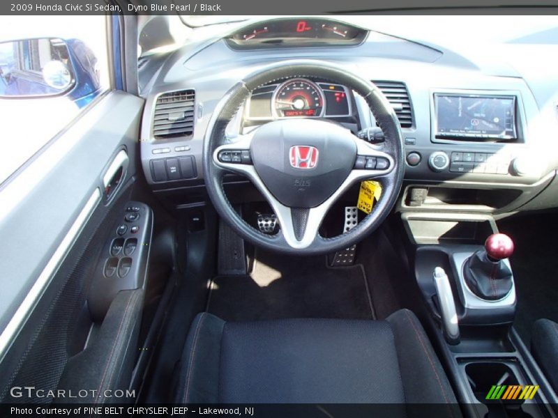 Dyno Blue Pearl / Black 2009 Honda Civic Si Sedan