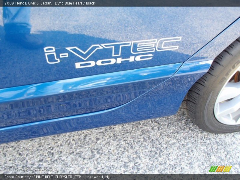 Dyno Blue Pearl / Black 2009 Honda Civic Si Sedan