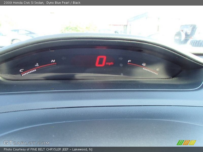 Dyno Blue Pearl / Black 2009 Honda Civic Si Sedan