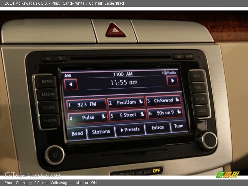 Candy White / Cornsilk Beige/Black 2011 Volkswagen CC Lux Plus
