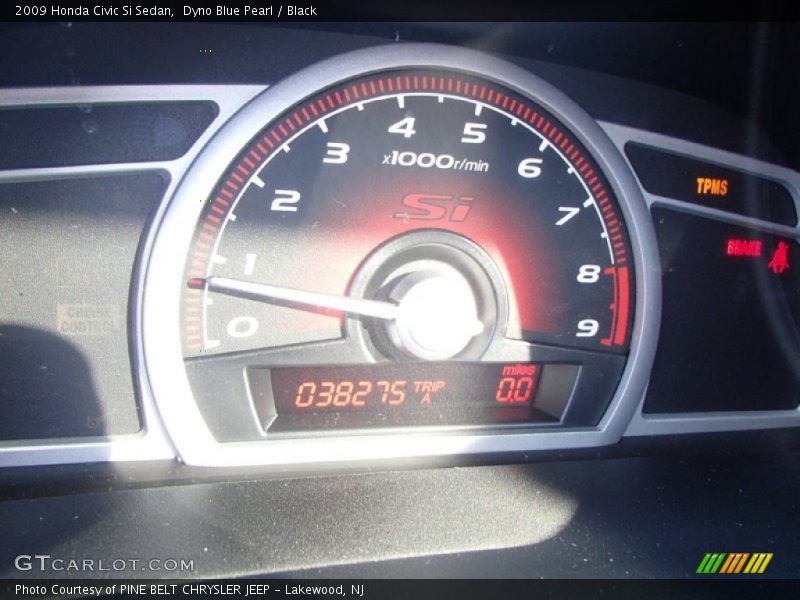 Dyno Blue Pearl / Black 2009 Honda Civic Si Sedan