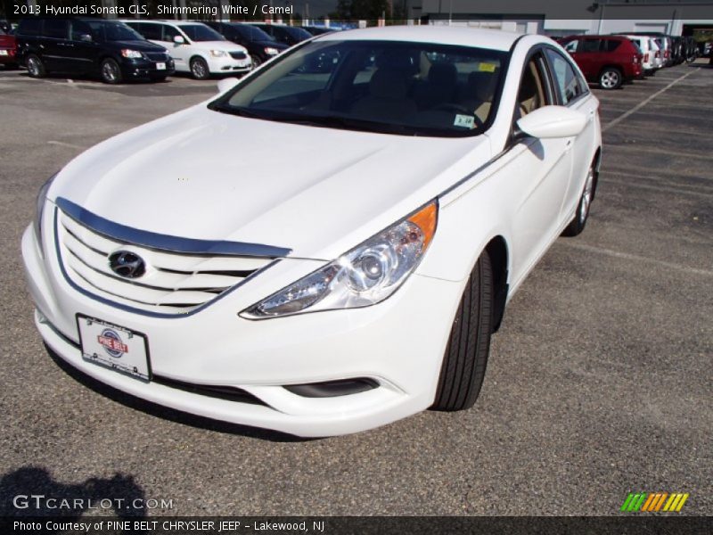 Shimmering White / Camel 2013 Hyundai Sonata GLS