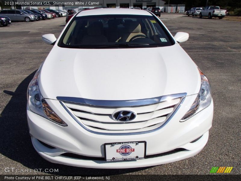 Shimmering White / Camel 2013 Hyundai Sonata GLS