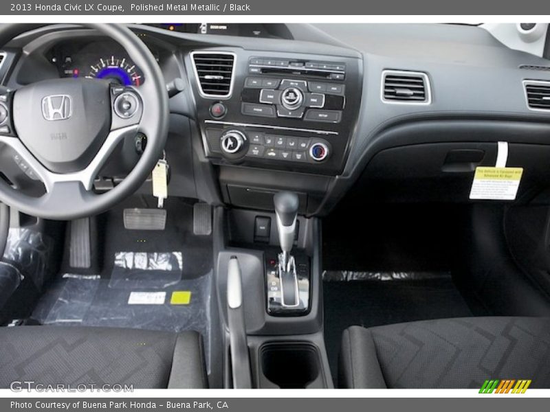 Polished Metal Metallic / Black 2013 Honda Civic LX Coupe