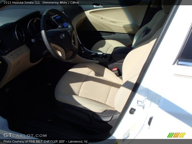 Shimmering White / Camel 2013 Hyundai Sonata GLS