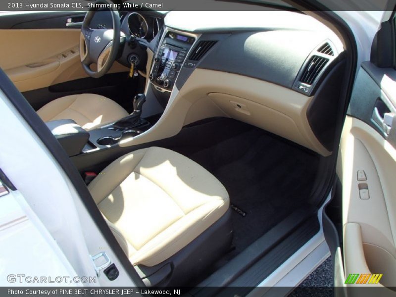 Shimmering White / Camel 2013 Hyundai Sonata GLS