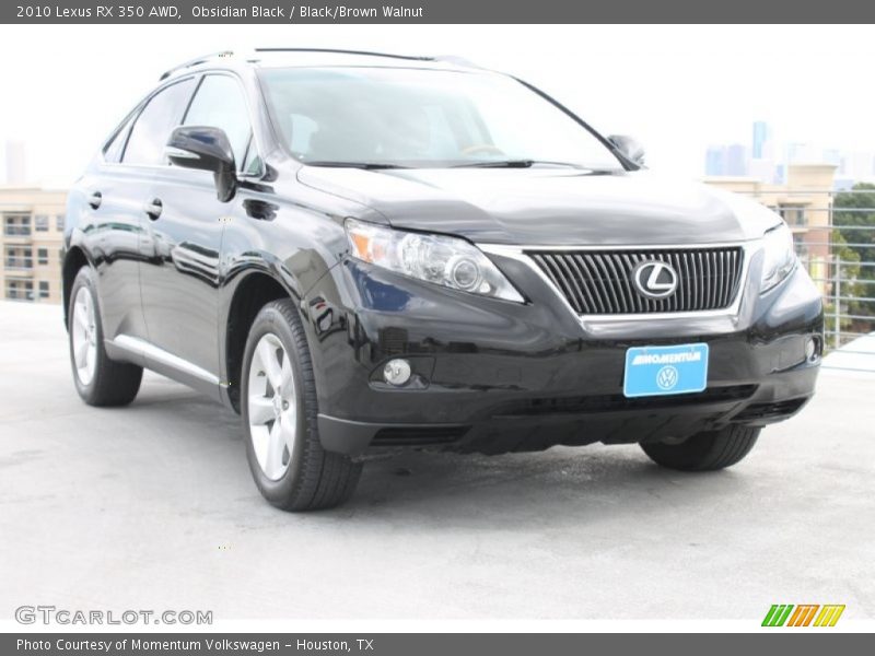 Obsidian Black / Black/Brown Walnut 2010 Lexus RX 350 AWD