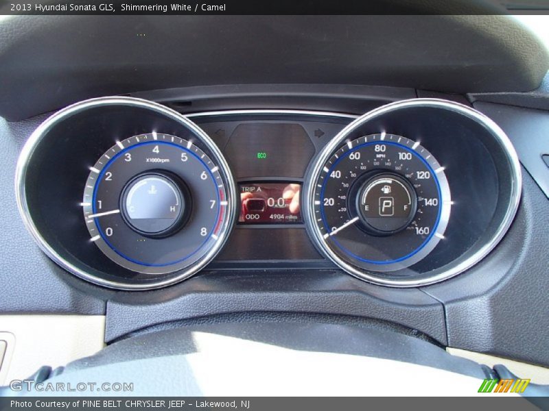 Shimmering White / Camel 2013 Hyundai Sonata GLS