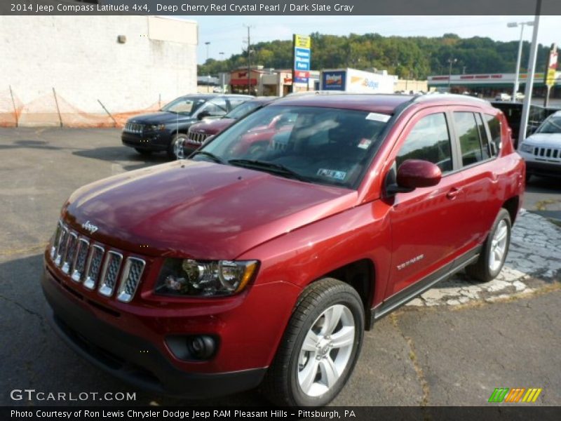 Deep Cherry Red Crystal Pearl / Dark Slate Gray 2014 Jeep Compass Latitude 4x4