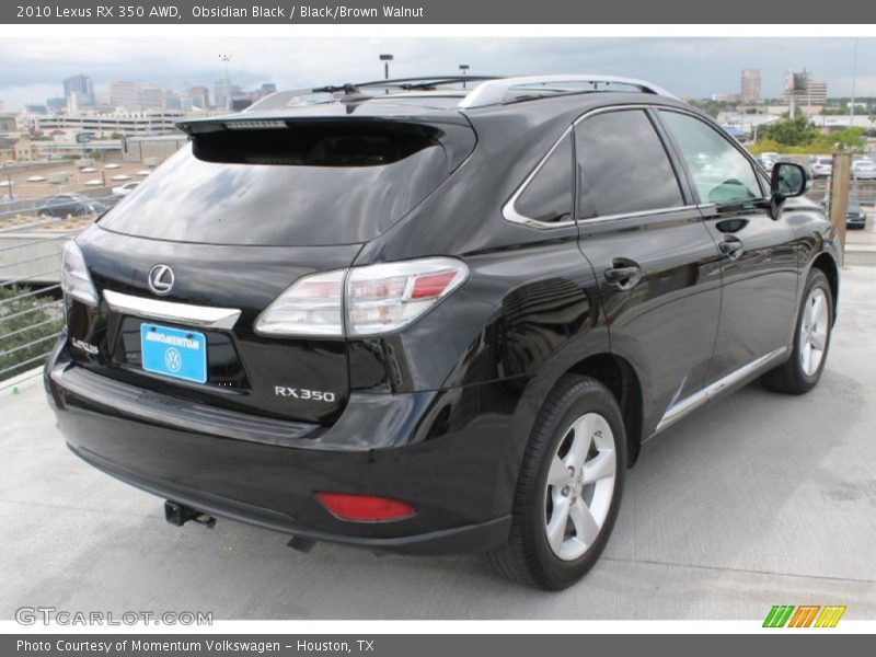 Obsidian Black / Black/Brown Walnut 2010 Lexus RX 350 AWD
